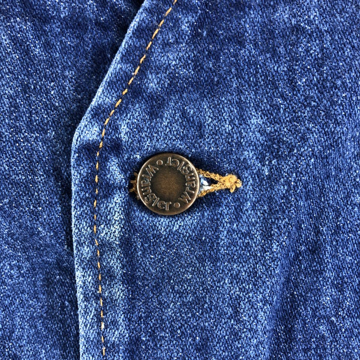 90'S Wrangler denim vest, men's size L, vintage unclear blue type Vintage Second Hand