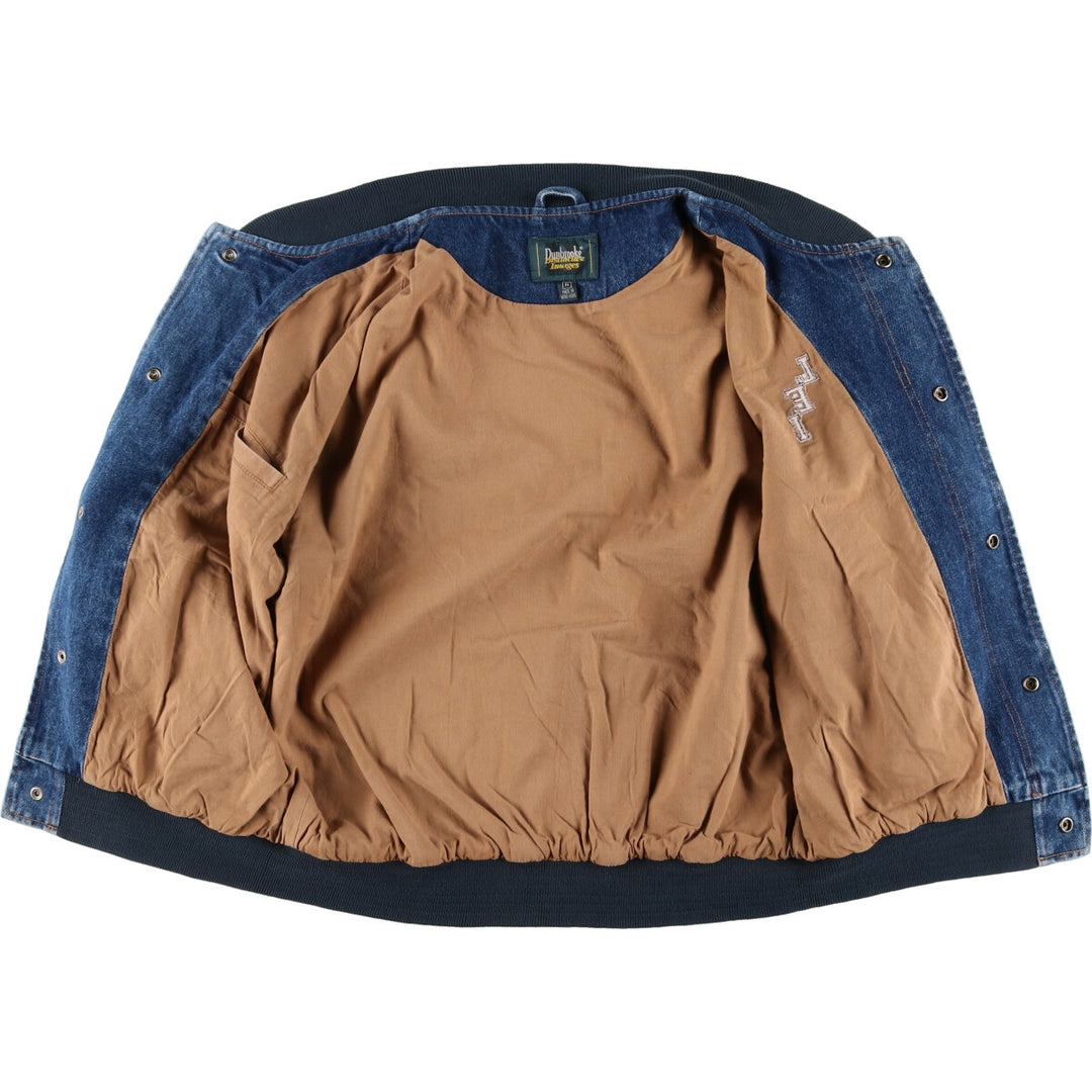 Vintage 90'S Dunbrooke denim varsity jacket, size M, men's cotton blue type Vintage Second Hand