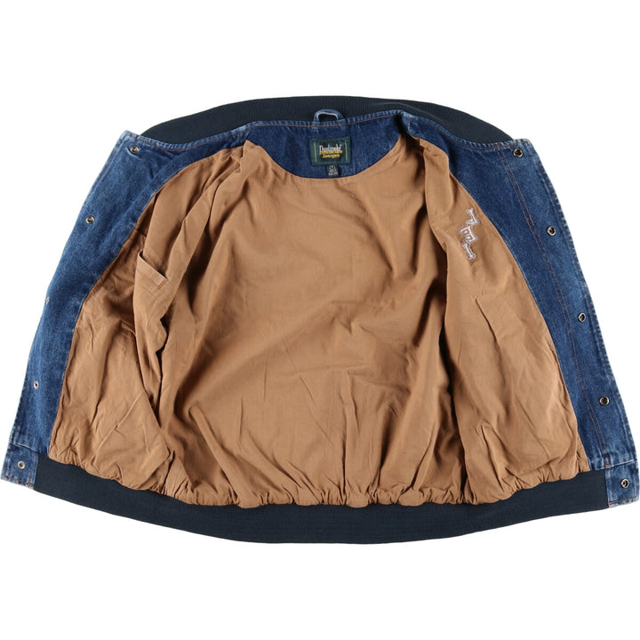 Vintage 90'S Dunbrooke denim varsity jacket, size M, men's cotton blue type Vintage Second Hand