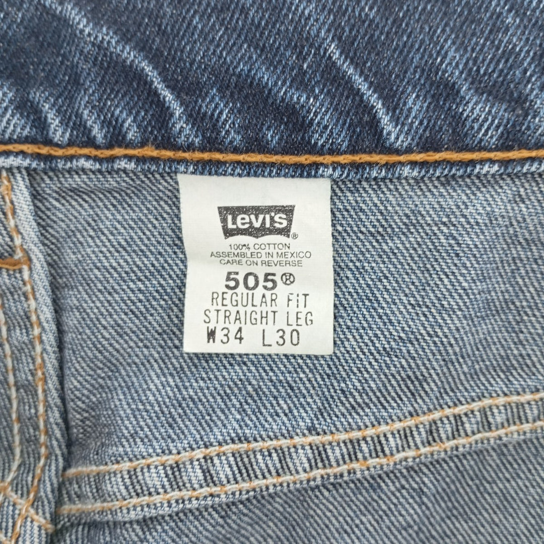 90'S Levi's 505 REGULAR FIT STRAIGHT LEG tapered denim pants for men, size W34, vintage / eaa400652