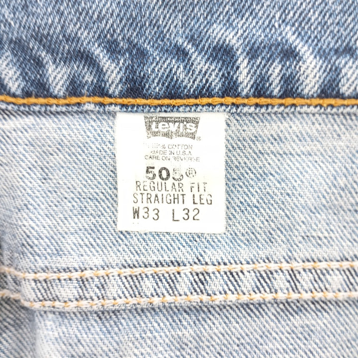 90'S Levi's 505 REGULAR FIT STRAIGHT LEG tapered denim pants made in USA men's w33 equivalent vintage /eaa400662