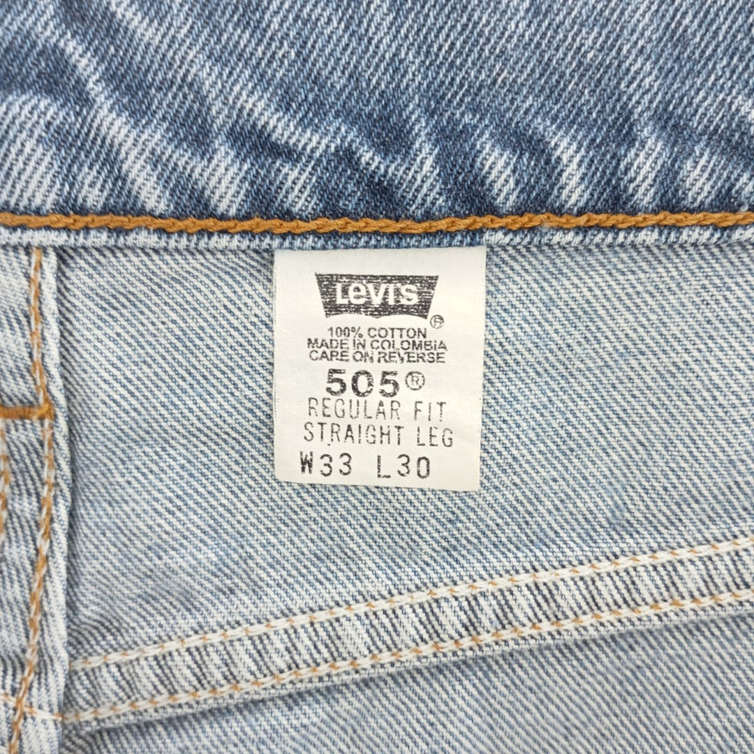 90'S Levi's 505 REGULAR FIT STRAIGHT LEG tapered denim pants for men, W33 equivalent, vintage / eaa400704