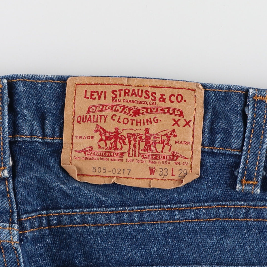 90'S Levi's 505-0217 Tapered Denim Pants Made in USA Men's W33 Vintage /eaa400708