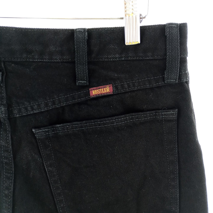 Rustler Black Denim Straight Denim Pants for Men, W32 equivalent / eaa400800