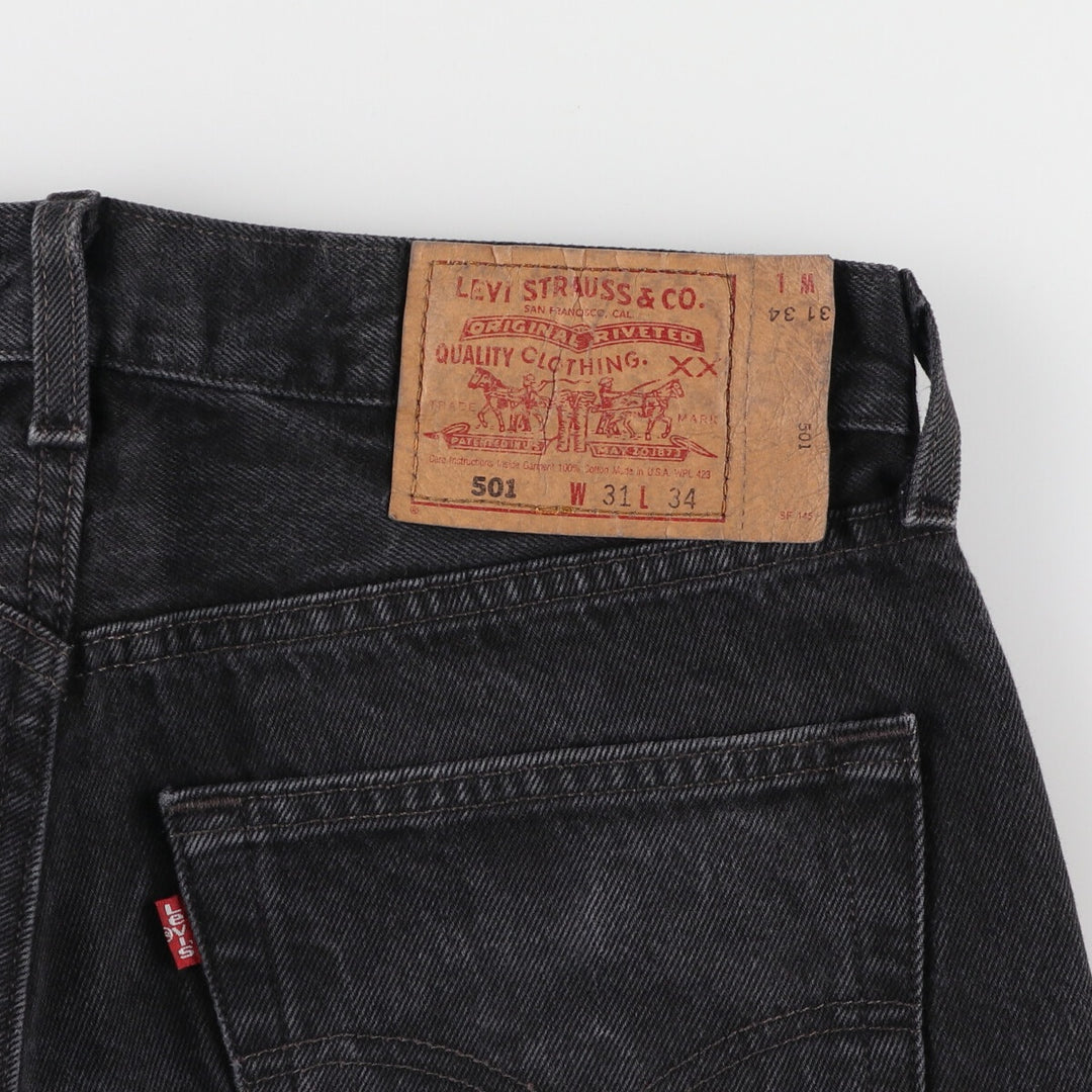 90'S Levi's 501 Black Denim Straight Denim Pants Made in USA Men's W31 Vintage / eaa400827