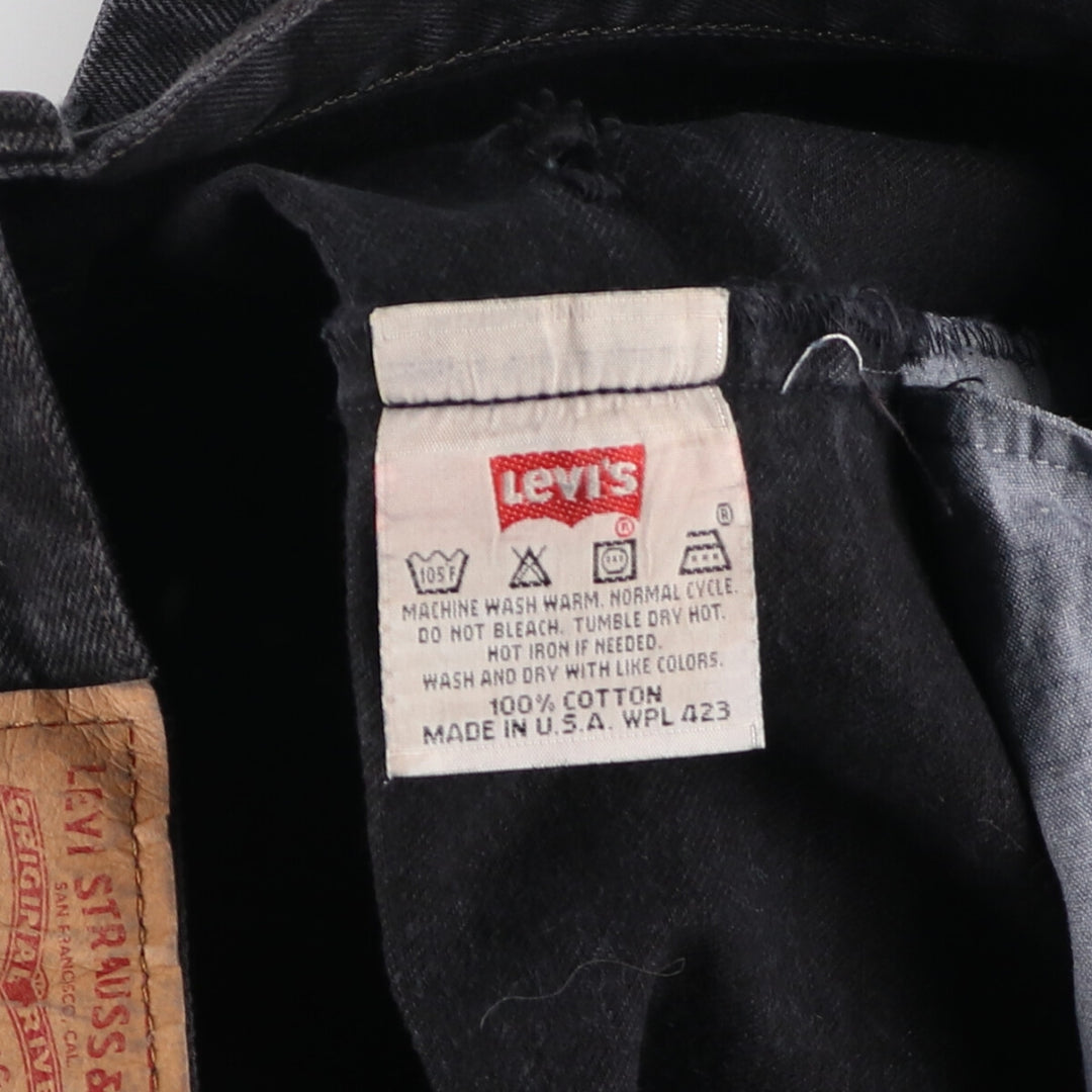 90'S Levi's 501 Black Denim Straight Denim Pants Made in USA Men's W31 Vintage / eaa400827