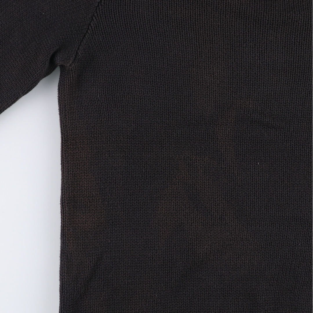 Ralph Lauren Golf V-neck cotton knit sweater, women's size L cotton black type Vintage Second Hand