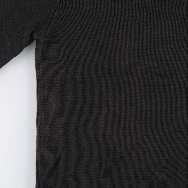 Ralph Lauren Golf V-neck cotton knit sweater, women's size L cotton black type Vintage Second Hand