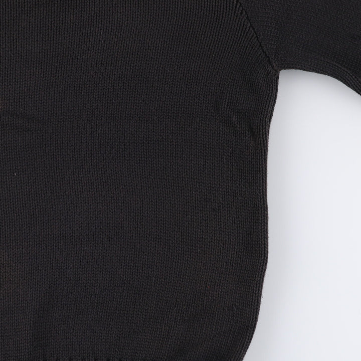Ralph Lauren Golf V-neck cotton knit sweater, women's size L cotton black type Vintage Second Hand