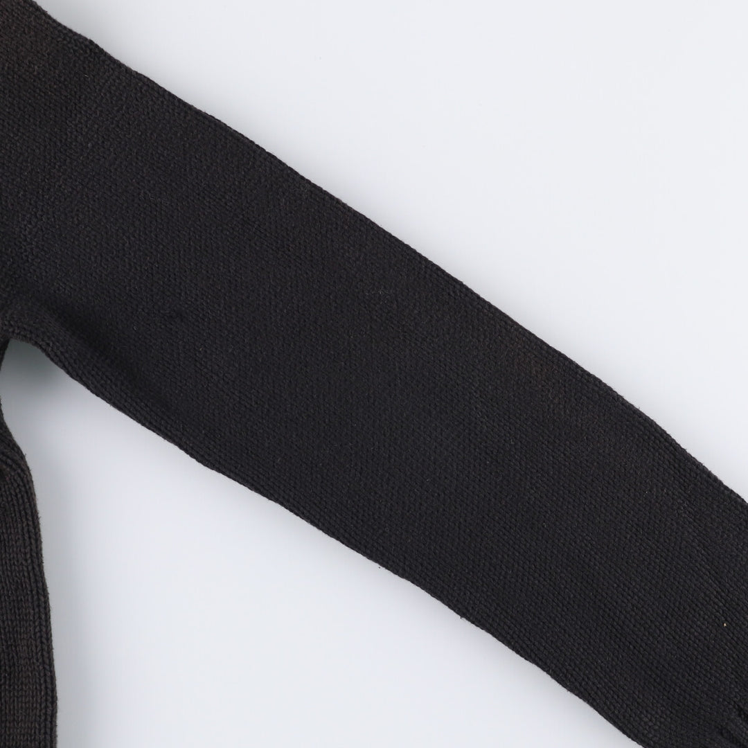 Ralph Lauren Golf V-neck cotton knit sweater, women's size L cotton black type Vintage Second Hand