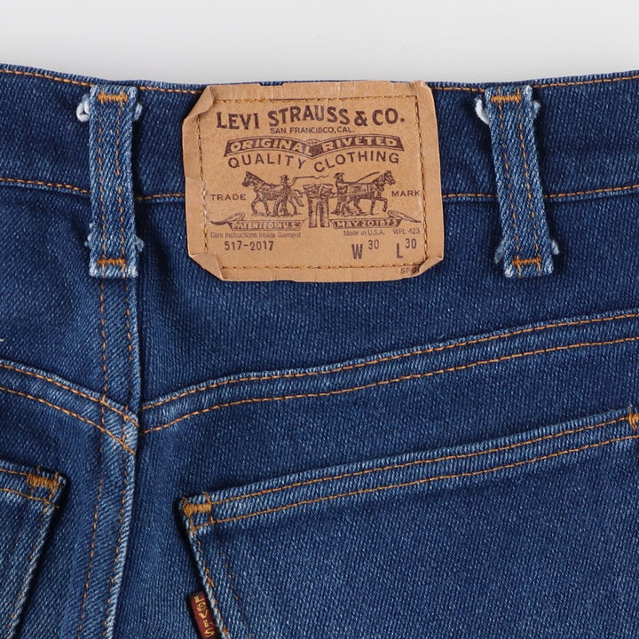 Dark blue 90'S Levi's 517-2017 stretch denim bootcut denim pants made in USA men's w30 equivalent vintage /eaa400880