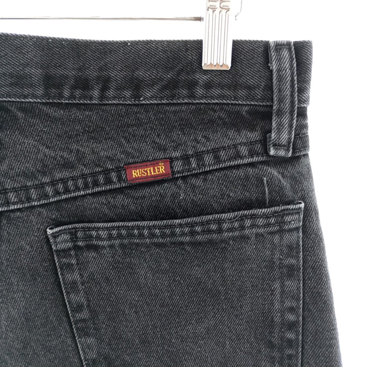 Rustler Black Denim Tapered Denim Pants, Men's Size W31 cotton black type Vintage Second Hand