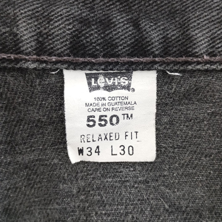 Levi's 550 Relaxed Fit Black Denim Tapered Denim Pants Men's W35 Vintage / eaa400928