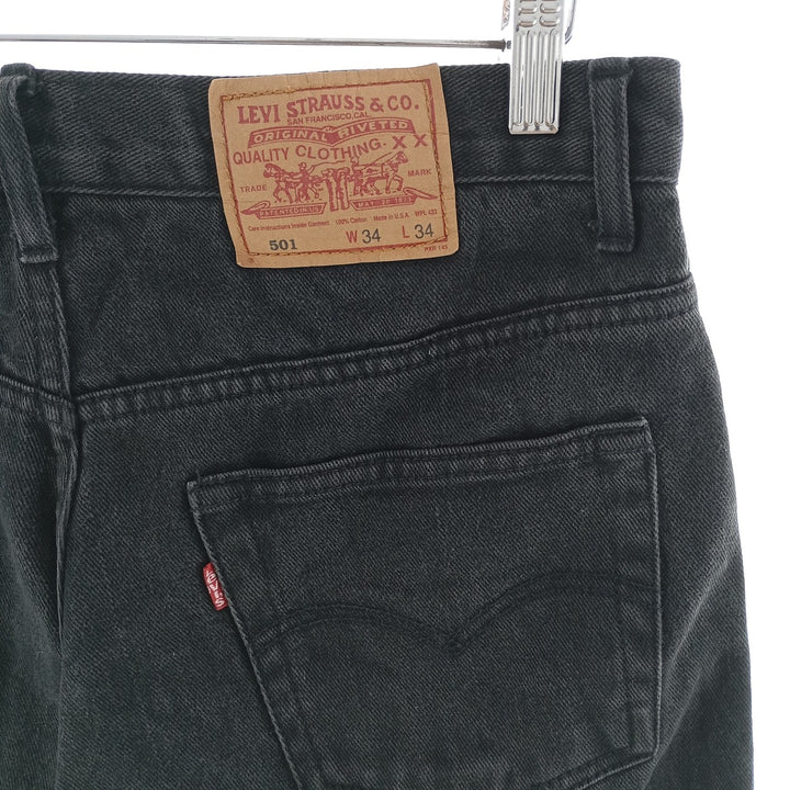 90'S Levi's 501 Black Denim Straight Denim Pants Made in USA Men's W32 Vintage / eaa400933