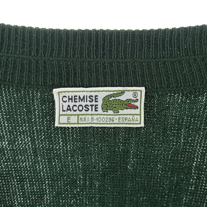 80'S Lacoste Chemise knit cardigan, men's XXL size, vintage / eaa400982