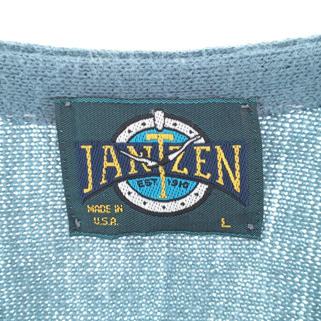 Jantzen knit cardigan made in USA, men's size L /eaa400999