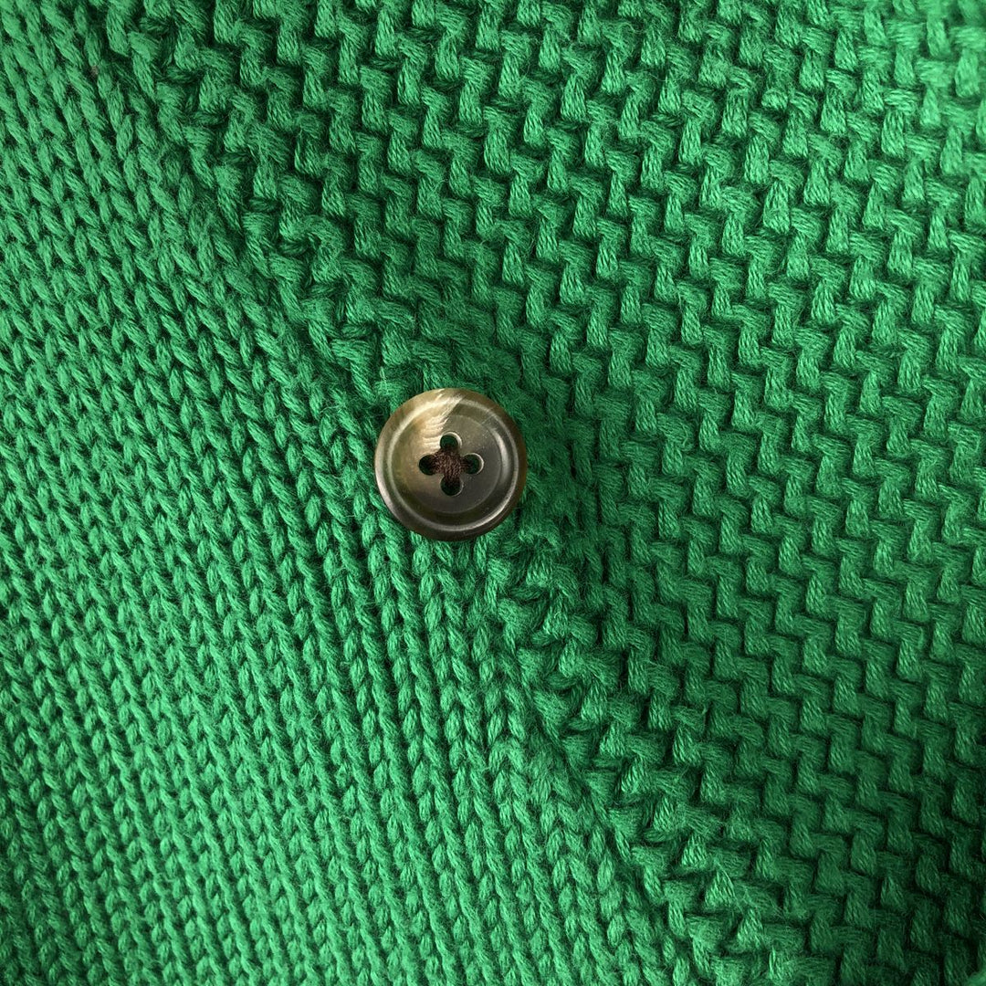 Ralph Lauren RALPH LAUREN SPORT shawl collar cotton knit sweater, women's size S cotton green type Vintage Second Hand