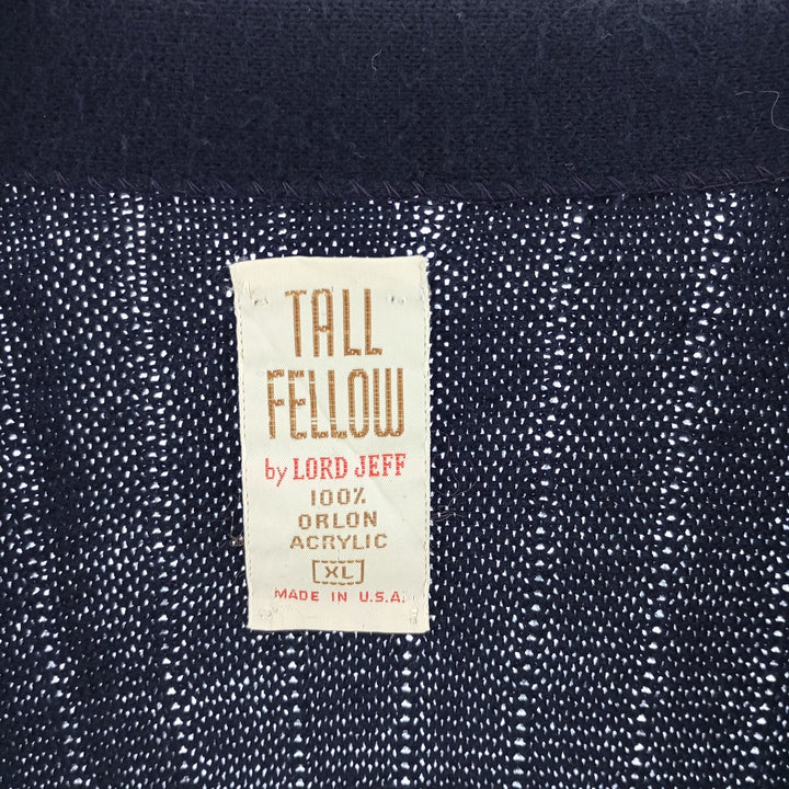 TALL FELLOW by LORD JEFF Acrylic knit cardigan Made in USA Men's XL size /eaa401030