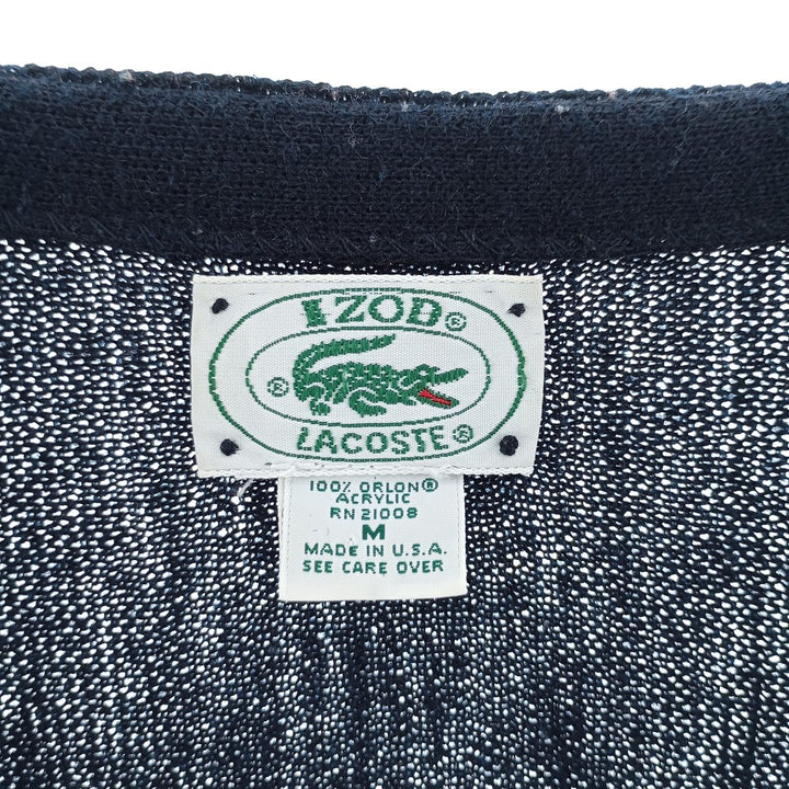 80s-90'S Lacoste IZOD Acrylic Knit Cardigan Made in USA Men's M Size Vintage /eaa401031