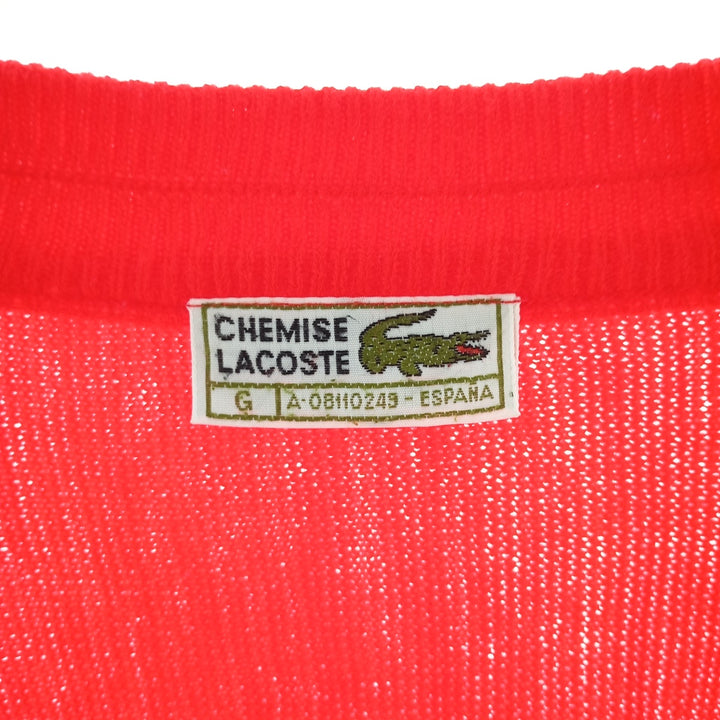 80'S Lacoste LACOSTE CHEMISE French Lacoste acrylic knit cardigan, men's XL size, vintage /eaa401036