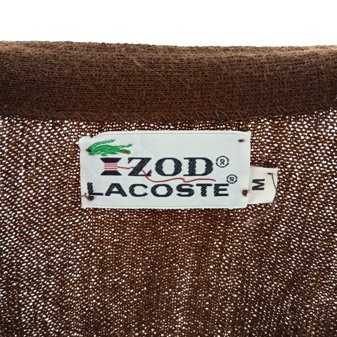 70'S Lacoste IZOD acrylic knit cardigan, men's size M, vintage / eaa401043