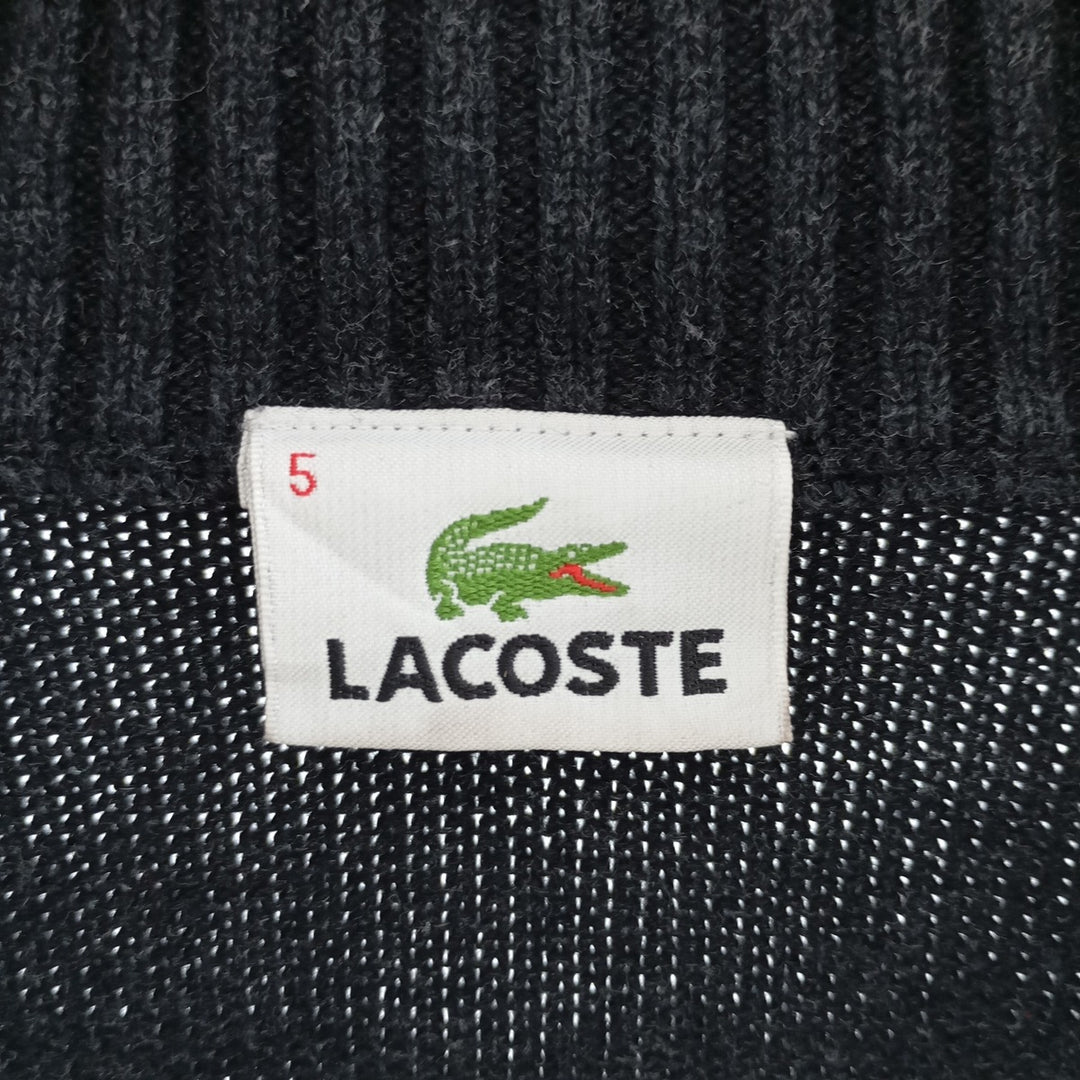 00'S Lacoste Cotton Knit Half Zip Sweater 5 Men's M /eaa401050