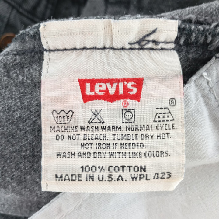 90'S Levi's 501-0660, post-dyed black denim, straight denim pants, made in the USA, men's size w33, vintage /eaa401073