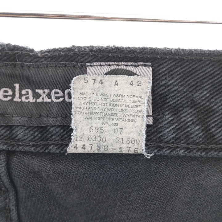 00'S Levi's Silver Tab straight+relaxed black denim straight denim pants made in USA men's w33 equivalent /eaa401076