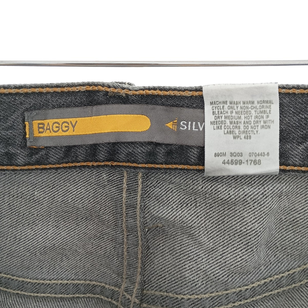 Levi's SILVER TAB BAGGY Black Denim Straight Denim Pants Men's W34 equivalent / eaa401081