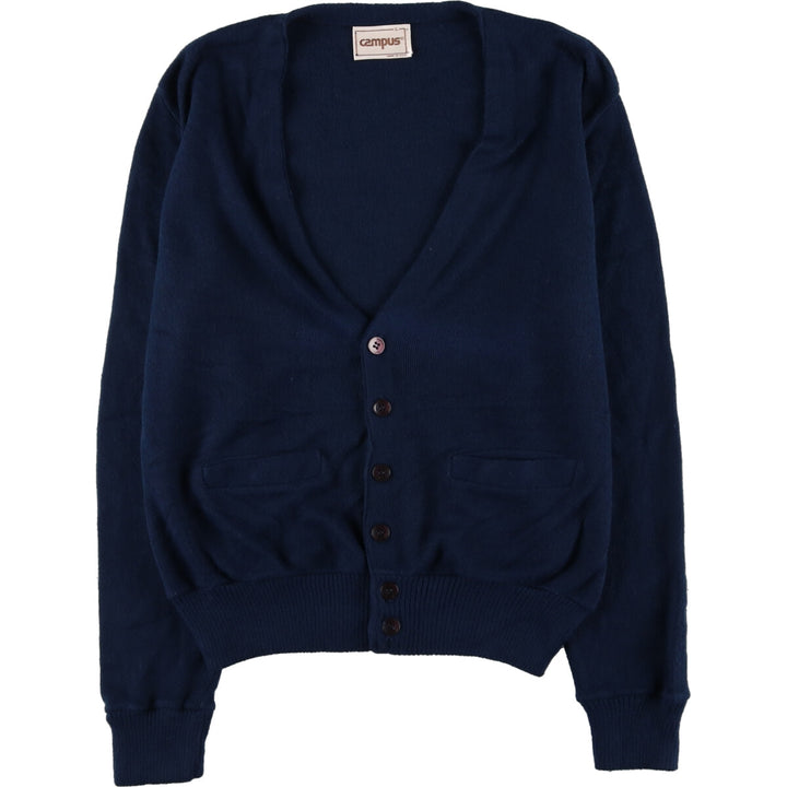 80'S Campus Acrylic Knit Cardigan Made in USA Men's Size L Vintage /eaa401104