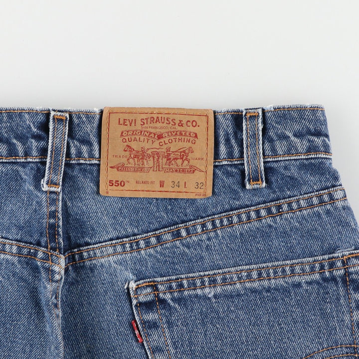 90'S Levi's 550 Relaxed Fit Tapered Denim Pants Made in USA Men's W34 Vintage /eaa401111