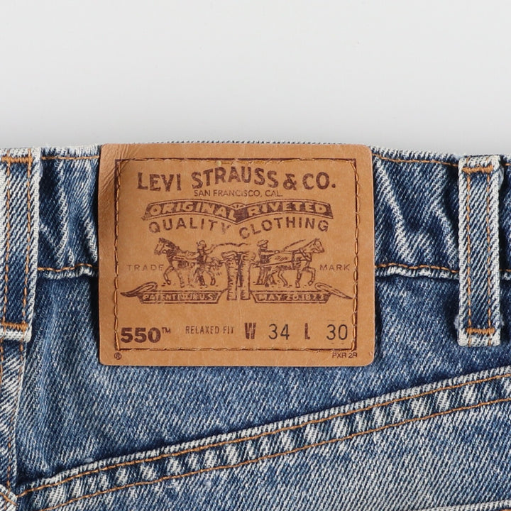 90'S Levi's 550 Relaxed Fit Tapered Denim Pants Men's W33 Vintage / eaa401113