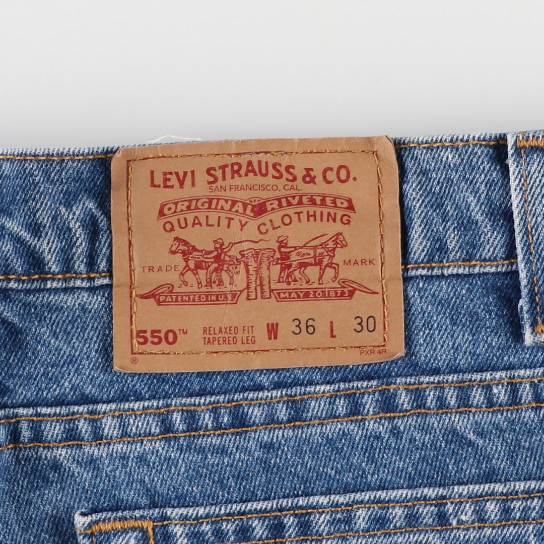 90'S Levi's 550 Relaxed Fit Tapered Leg Tapered Denim Pants Made in USA Men's W35 Vintage /eaa401120