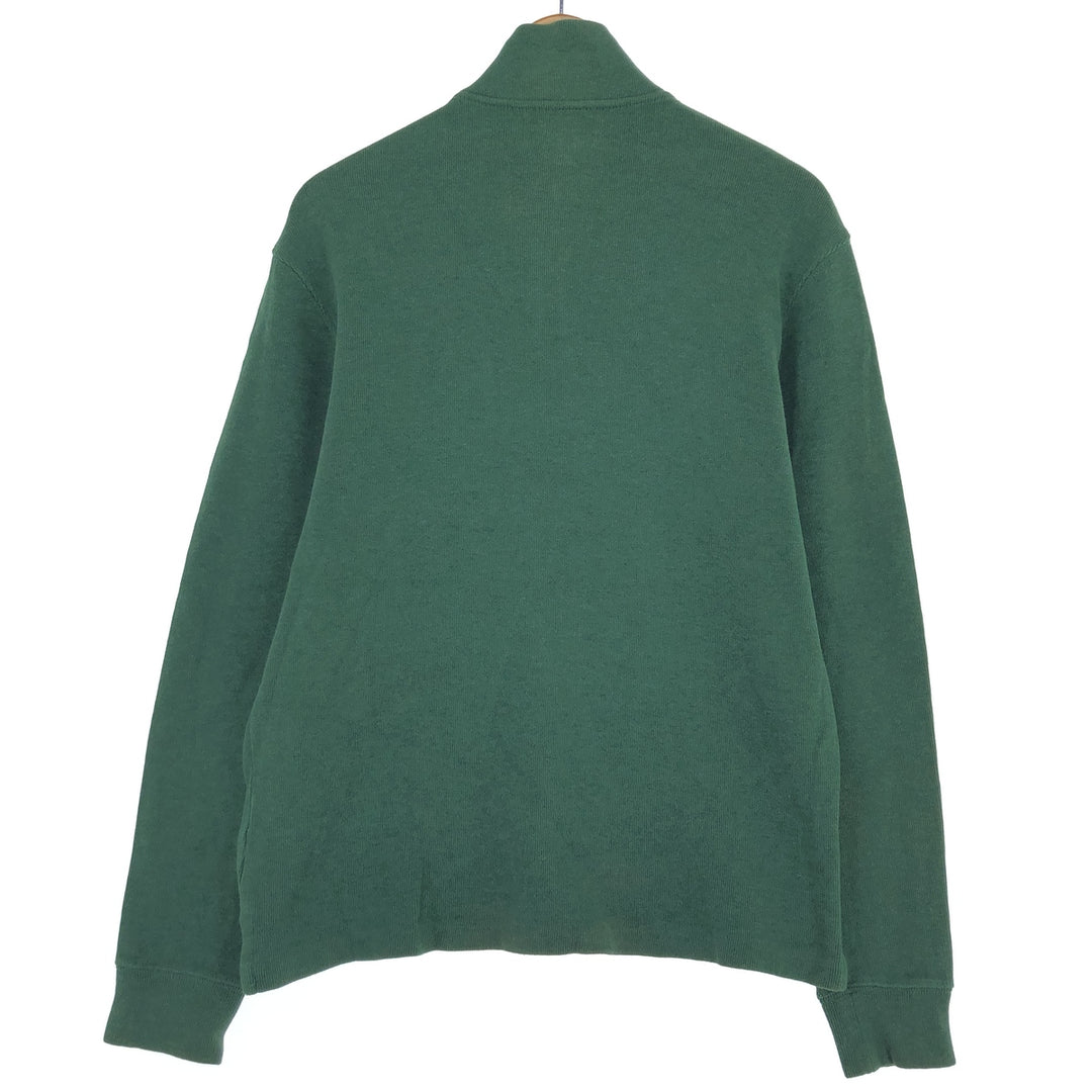 Ralph Lauren POLO by Ralph Lauren Cotton Knit Half Zip Sweater Men's S cotton green type Vintage Second Hand