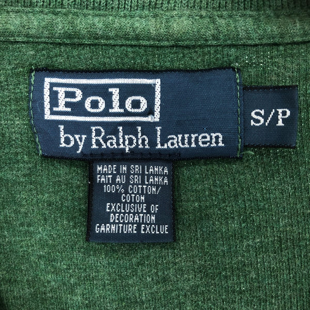 Ralph Lauren POLO by Ralph Lauren Cotton Knit Half Zip Sweater Men's S cotton green type Vintage Second Hand