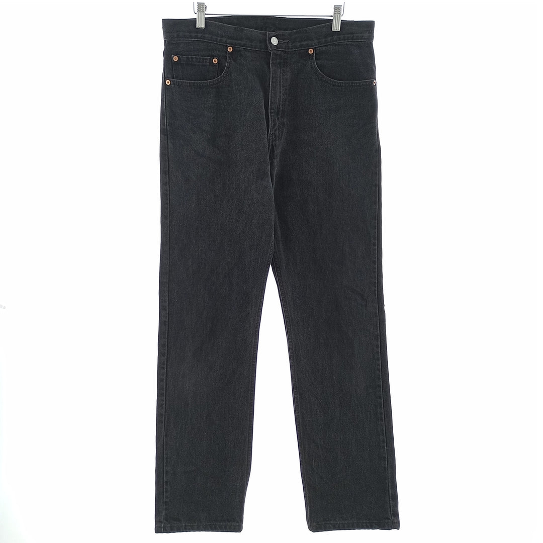 90'S Levi's 505 REGULAR FIT STRAIGHT LEG black denim tapered denim pants for men size w34 / eaa401145