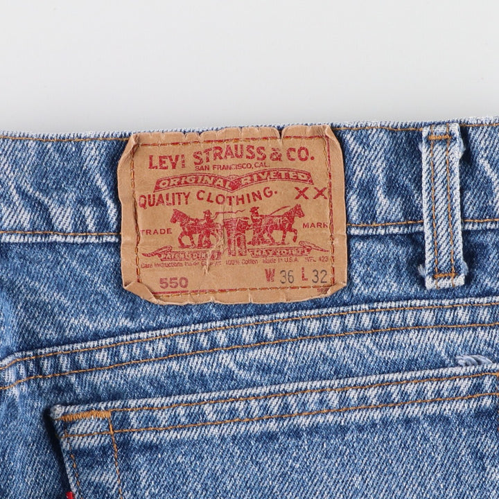 00'S Levi's 550 tapered denim pants made in USA, men's size w34 / eaa401148