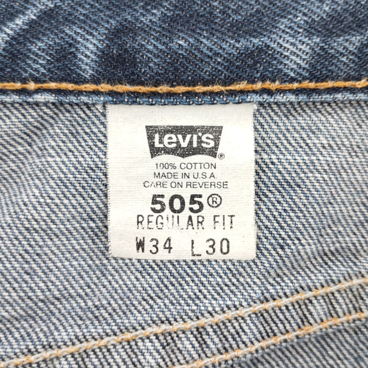 00'S Levi's 505 REGULAR FIT tapered denim pants made in USA, men's size w34 equivalent /eaa401154