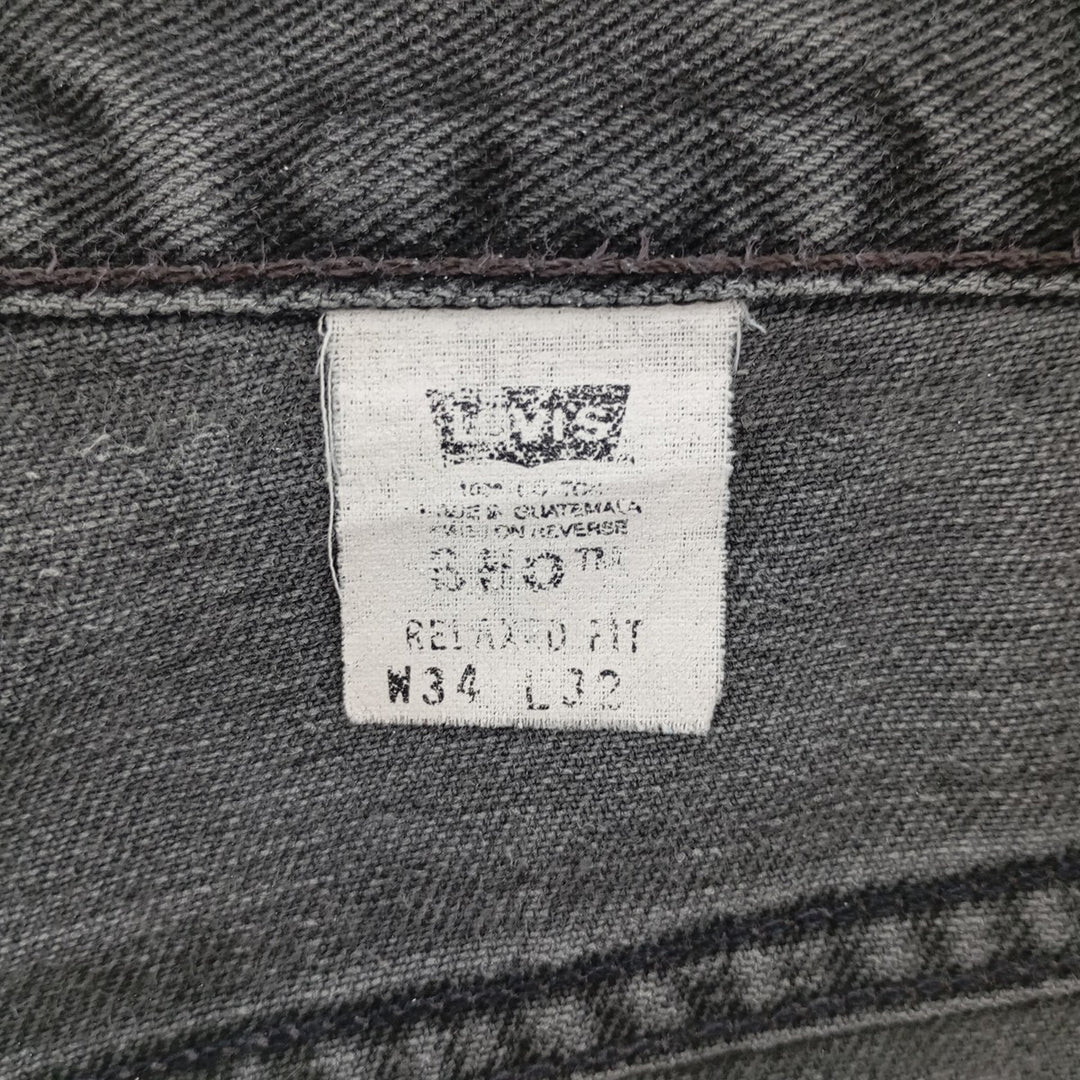 00'S Levi's 550 Relaxed Fit Black Denim Tapered Denim Pants Men's W34 equivalent / eaa401175