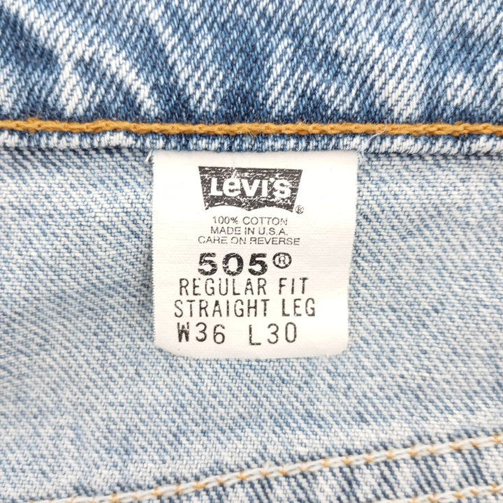 90'S Levi's 505 REGULAR FIT STRAIGHT LEG tapered denim pants made in USA men's w36 equivalent vintage /eaa401203