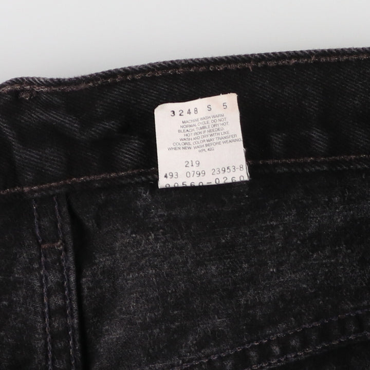 90'S Levi's 560 LOOSE FIT TAPERED LEG Black Denim Tapered Denim Pants Men's W36 Vintage /eaa401262