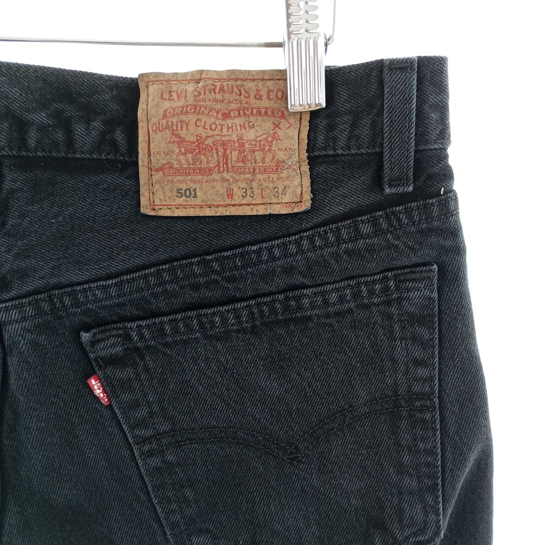 90'S Levi's 501 Black Denim Straight Denim Pants Made in USA Men's W33 Vintage /eaa401308