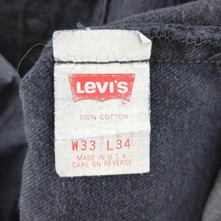 90'S Levi's 501 Black Denim Straight Denim Pants Made in USA Men's W33 Vintage /eaa401308