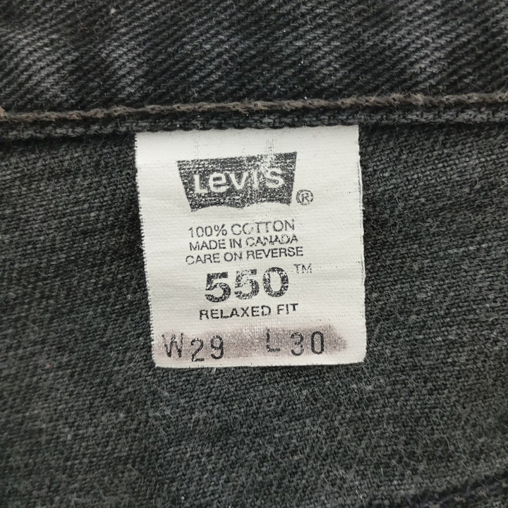 90s~ Levi's 550 Relaxed Fit Black Denim Tapered Denim Pants Made in Canada Men's W30 equivalent / eaa401317