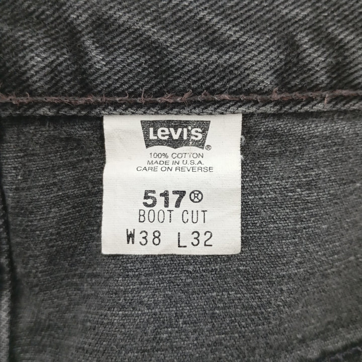 00'S Levi's 00517-0260 Black denim bootcut denim pants made in USA men's w36 equivalent /eaa401324