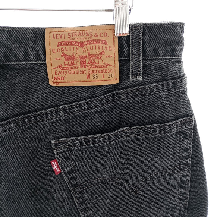 00'S Levi's 550 Relaxed Fit Black Denim Tapered Denim Pants Made in USA Men's W34 equivalent /eaa401326