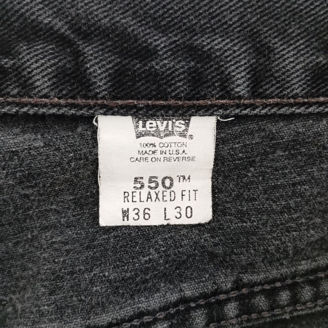 00'S Levi's 550 Relaxed Fit Black Denim Tapered Denim Pants Made in USA Men's W34 equivalent /eaa401326