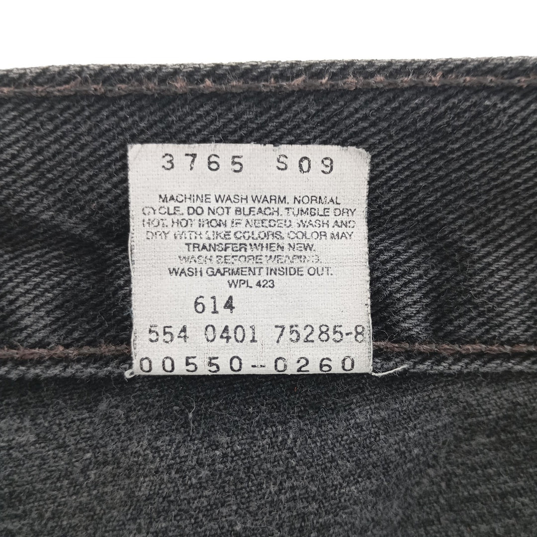 00'S Levi's 550 Relaxed Fit Black Denim Tapered Denim Pants Made in USA Men's W34 equivalent /eaa401326