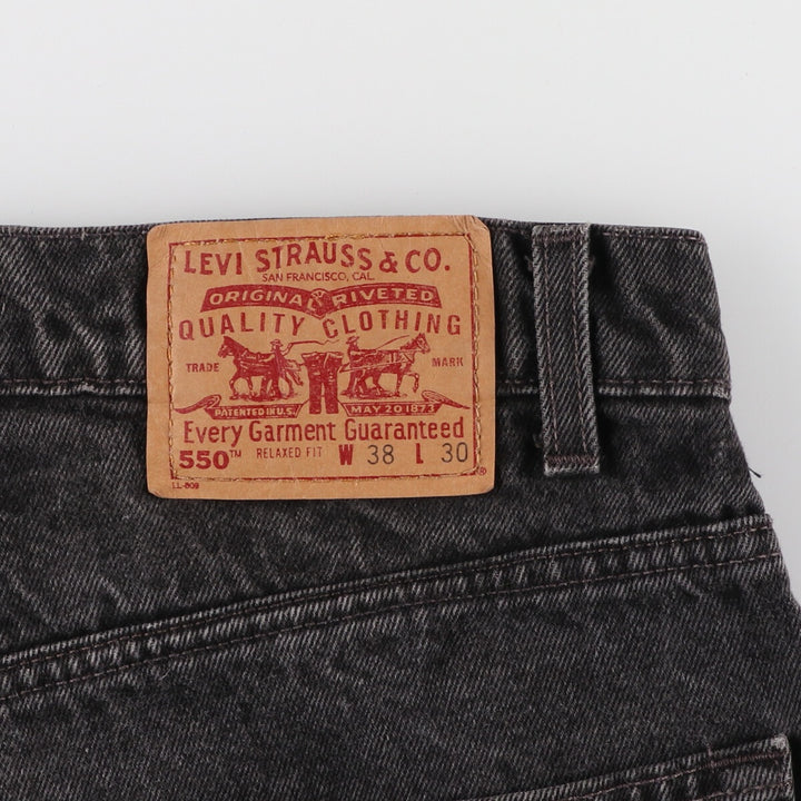 90'S Levi's 550 Relaxed Fit Black Denim Tapered Denim Pants Men's W38 Vintage / eaa401329