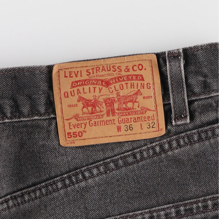 00'S Levi's 550 Relaxed Fit Black Denim Tapered Denim Pants Men's W36 / eaa401332